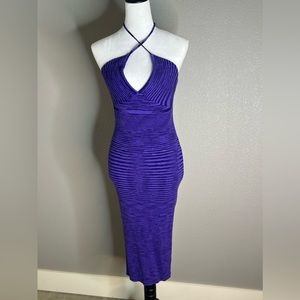 Purple mid length dress